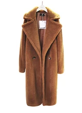 Winter Faux Fur Long Coat Women High Street Oversized Jackets And Coats Ladies Lamb Wool Coat Faux Fur Coat