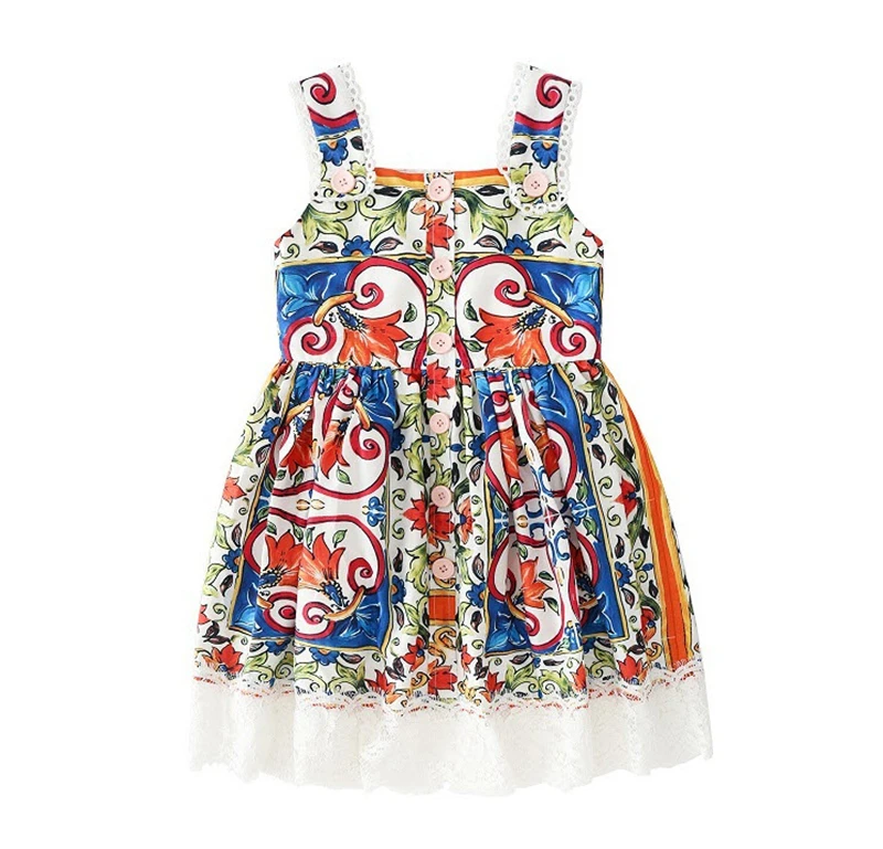 

Kids Summer Dresses for Girls 2018 New Girls Clothing Bohemian Beach Dress Girls Costumes for Birthday Party and Wedding GD189