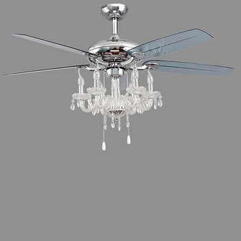 

LED Modern Iron Crystal Plastic Ceiling Fan LED Lamp.LED Light.Ceiling Lights.LED Ceiling Light.Ceiling Lamp For Foyer Bedroom