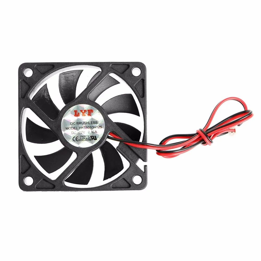 DC 12V 2-контактный 60x60x10 мм PC компьютер CPU система Втулка-подшипник вентилятор