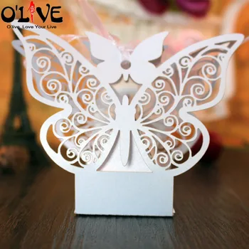 

50 Pcs Candy Box Wedding Gift Chocolate Party Favors Packaging Sugar Boxes Dragee Sweets Bonbonniere Present Box Decoration