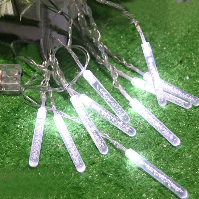 2m Led Light Sticks Waterproof String Battery Crystal 2m Led Light Sticks Waterproof String Battery Crystal Bubble Bar Outdoor Bulb Strip Lamp Christmas Wedding Decoration