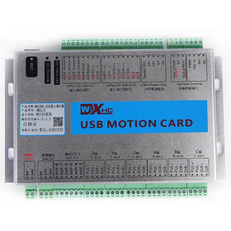 

Mach4 USB Motion Control Card cnc machine driver card XHC MK3/MK4/MK6 Breakout Board 2MHz Support Win7