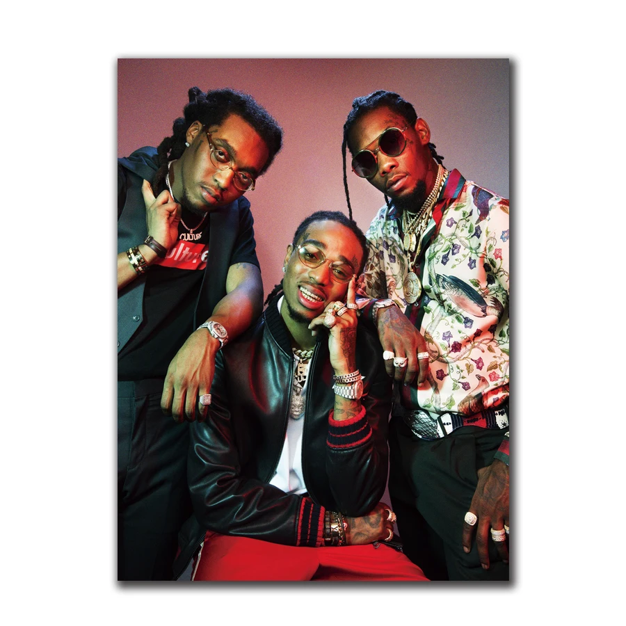 

art Poster Wall Canvas Migos Rap Music Singer Stars 14x21 12x18 24x36 27x40 Print Modern Decoration