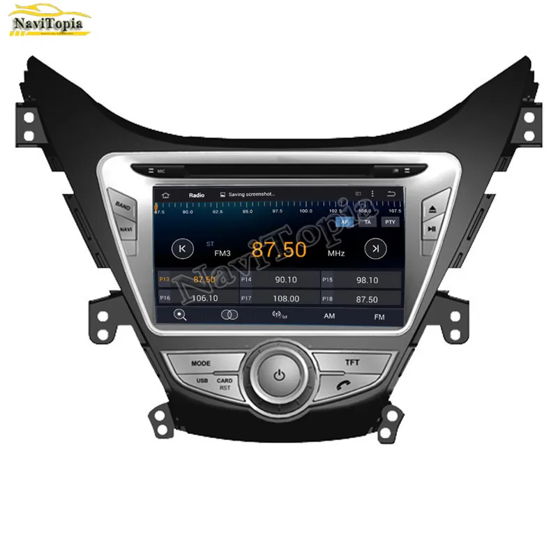 Discount NAVITOPIA 4G RAM 64G ROM PX6 Six Core Android 9.0 Car DVD Multimedia Player GPS Navigation for Hyundai Elantra MD 2011- 2