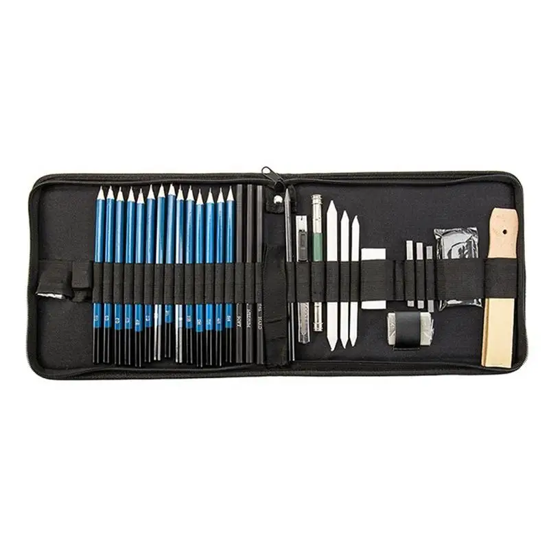 

36PCS Drawing Pencils Set For Artists Sketching Pencils Art Drawing Painting Stationery With Sketch Paper Zipper Case Extender