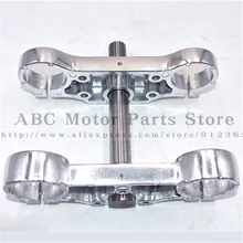 Алюминиевый мотоцикл 22 мм 7/" Руль Riser Mount Bars 45 48 мм Перевернутый Амортизатор направление устройства Верхняя и нижняя пластина