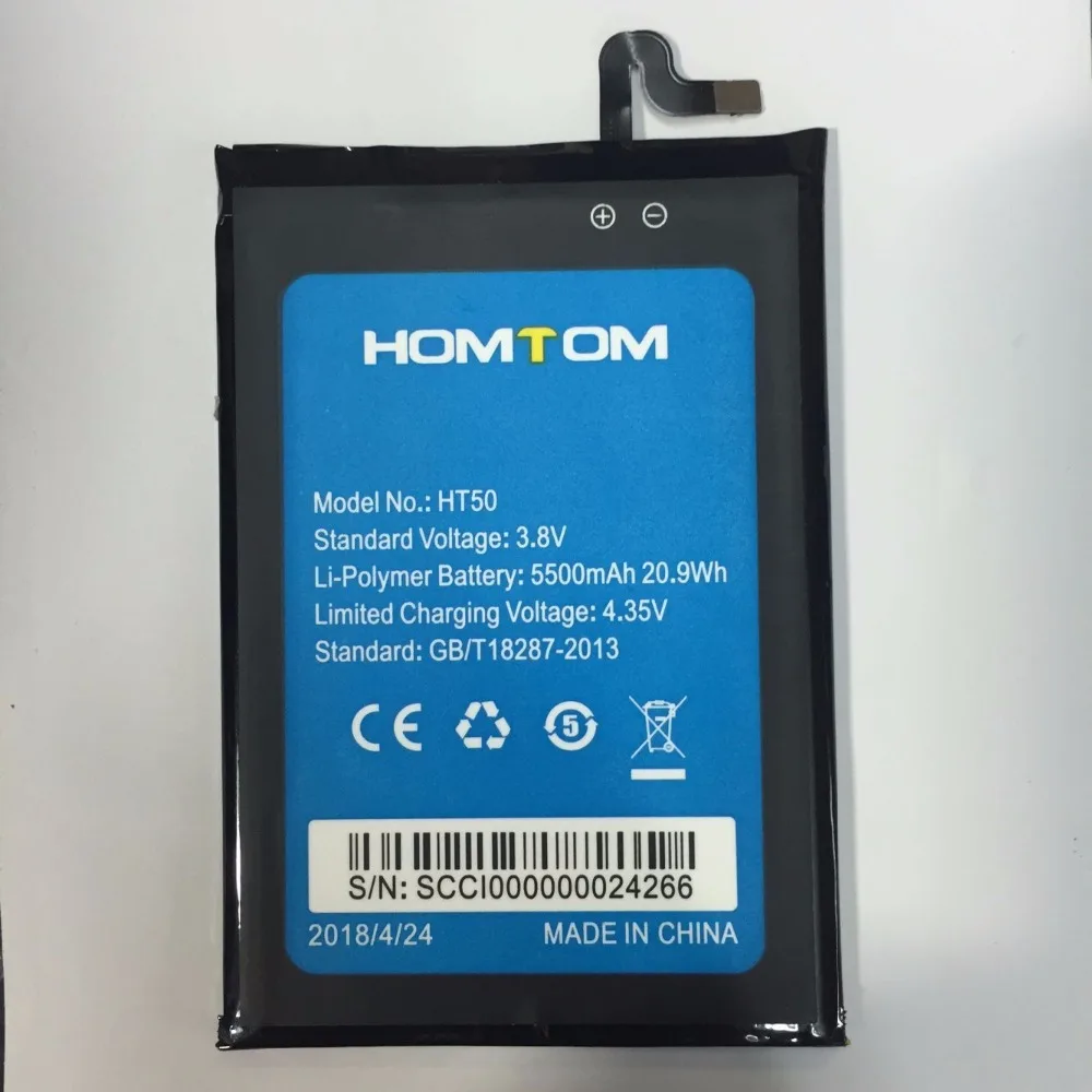 

MATCHEASY New Homtom ht50 Battery for 5.5inch Homtom ht50 Mobile Phone Battery 5500mAh