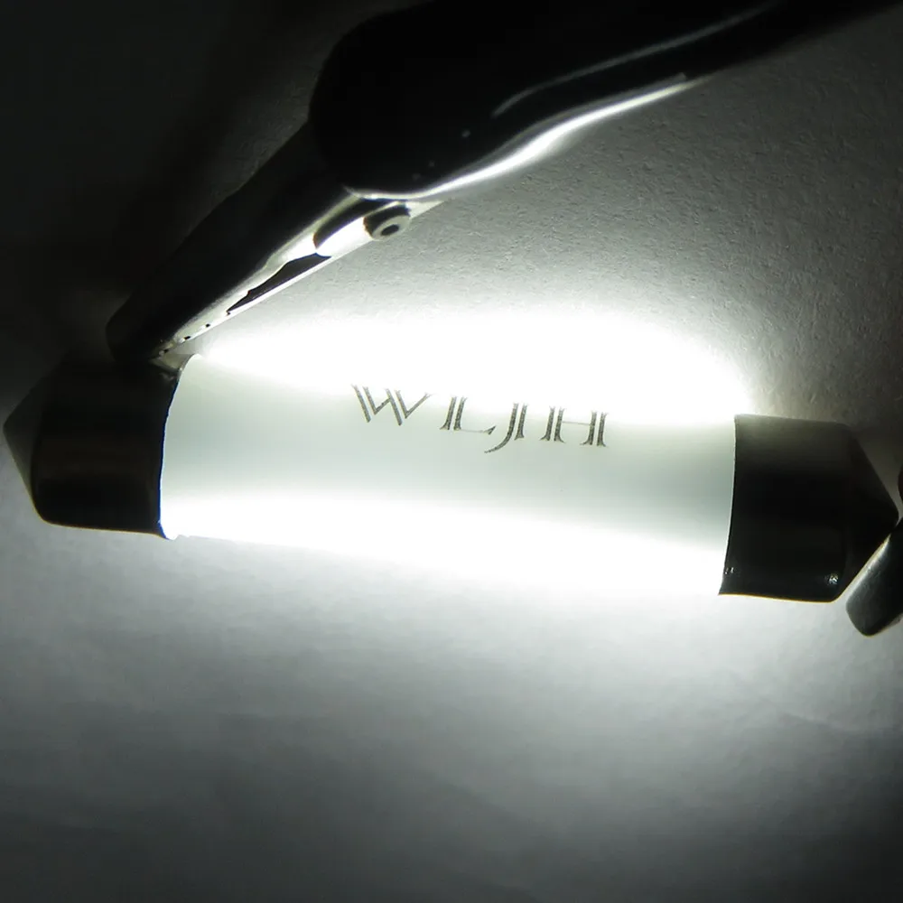 WLJH 2x без полярности 31 мм 36 мм 39 мм 42 мм светодиодный лампы SV8.5 C10W C5W 3014 SMD Dom чтения ствол светильник регистрационная номерная табличка светильник