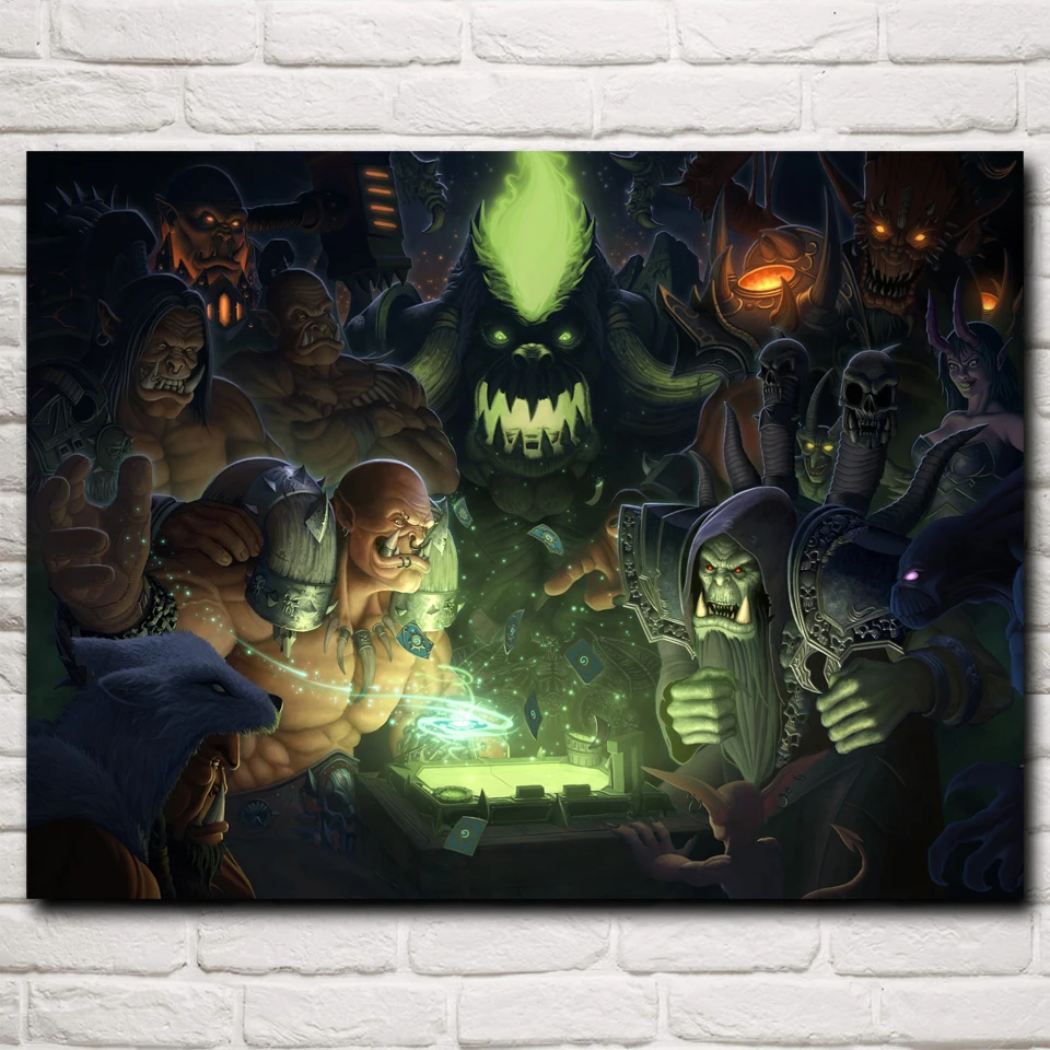 

FOOCAME Hearthstone: Heroes of WoW Video Game Art Silk Poster Prints Home Wall Decor Painting 12x16 18x24 24x32 30x40 Inches