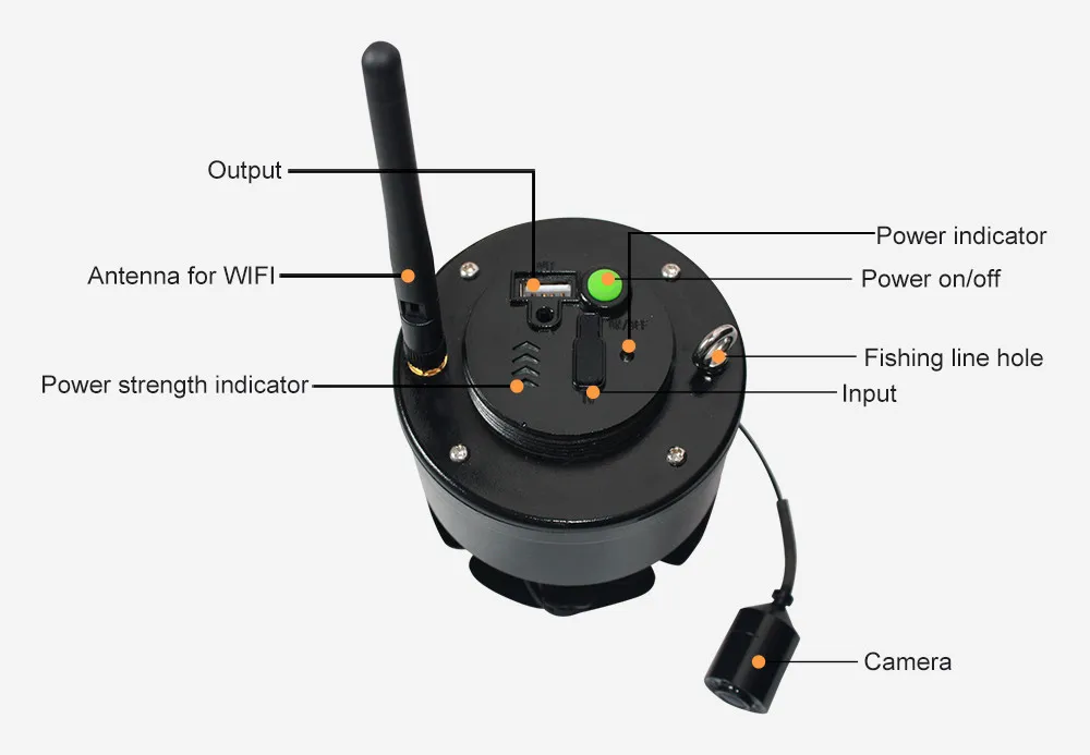 WIFI Underwater Camera FF3309 80M Wireless Operating Range Carp Sounder Deeper Fishfinder Fishing Fit For Android IOS APP (5)