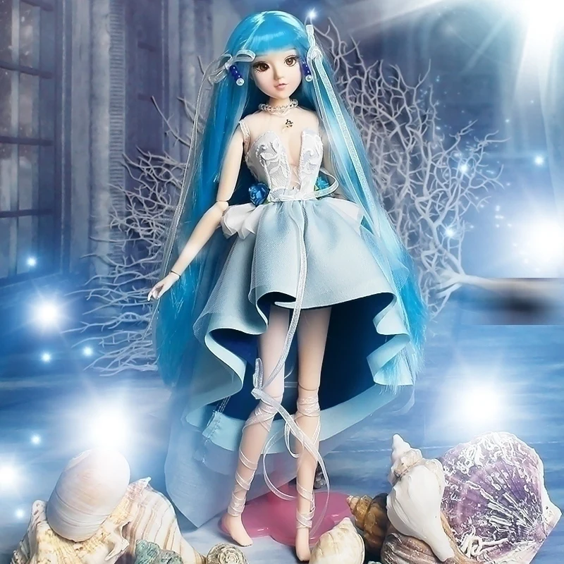 Мм девушка 1/6 BJD кукла Созвездие серии 30 см шарнирная кукла тело имя Водолей голубые волосы