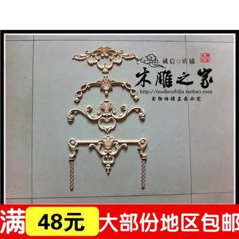 

Special offer of Dongyang woodcarving European door flower floral applique patch connection wood carved furniture cabinet wood f