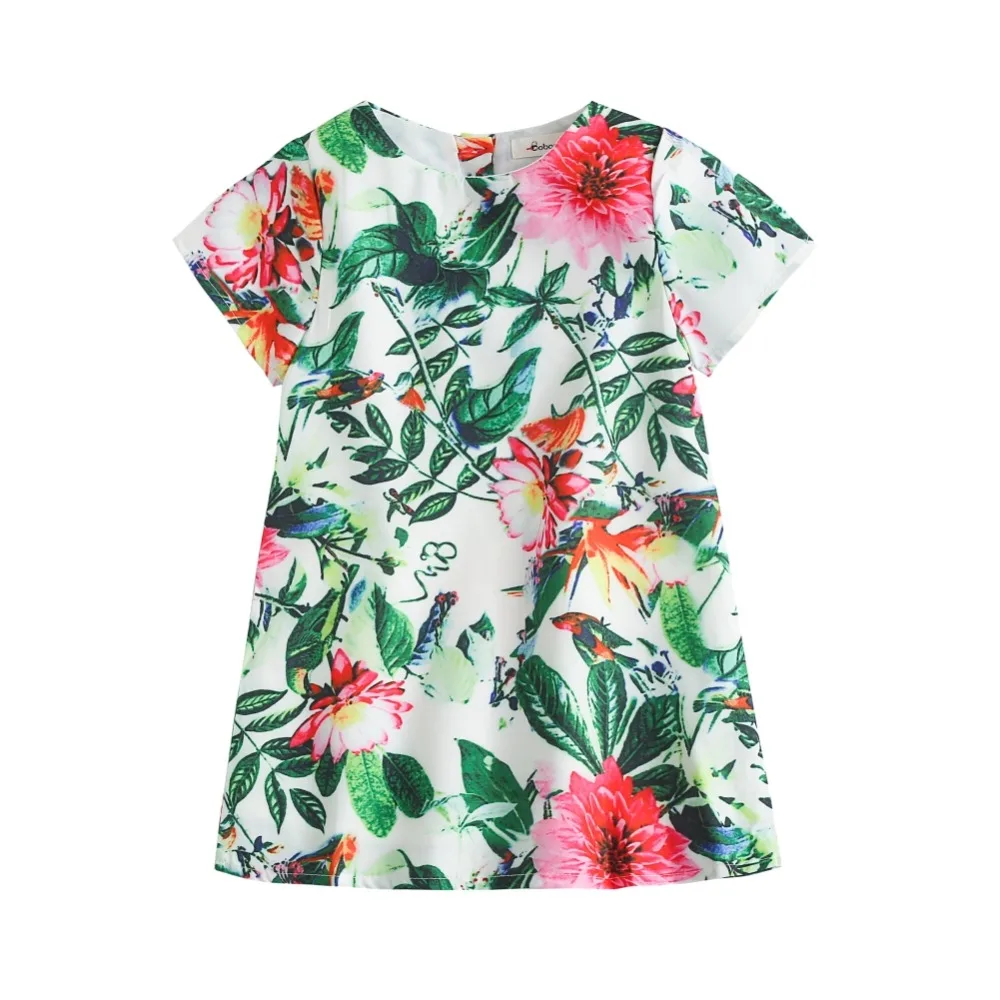 Children Baby Dress Cotton Girls Vestidos Dresses Print Casual Short Floral A-Line Sleeve | Детская одежда и обувь