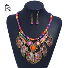 RE Fashion Bohemia Big Necklace&Pendants For Women Multicolor Statement Choker Necklaces Boho Jewelry Female Ethnic trial A2930