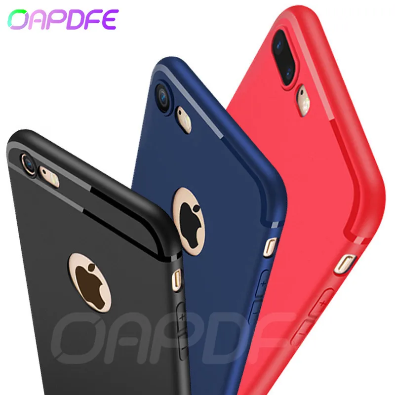 Luxury Back Matte Soft Silicon Case For iPhone 7 8 6 6S Plus Cases Full Cover For iPhone X XR XS Max 5 5S SE Phone Case Coque