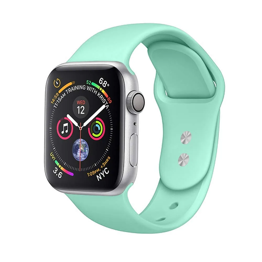 Силиконовый ремешок для Apple Watch 38 мм 42 мм 40 мм 44 мм запасной ремешок для спортивных часов резиновый браслет для iWatch серии 5 4 3 2 1 ремешок для часов