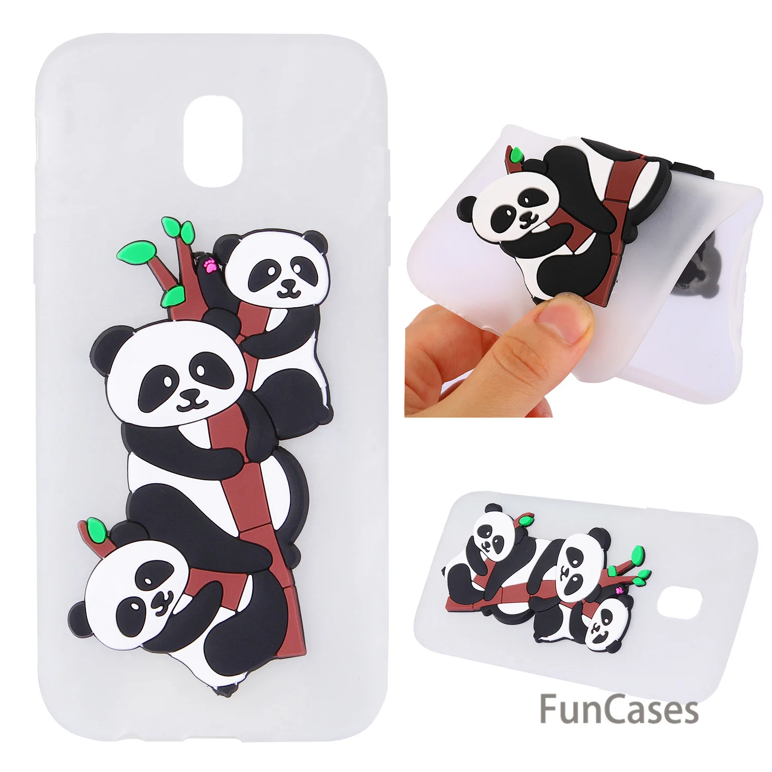 Прекрасный Panda случае СПС coque samsung J530 Европейская версия Мягкая силиконовая