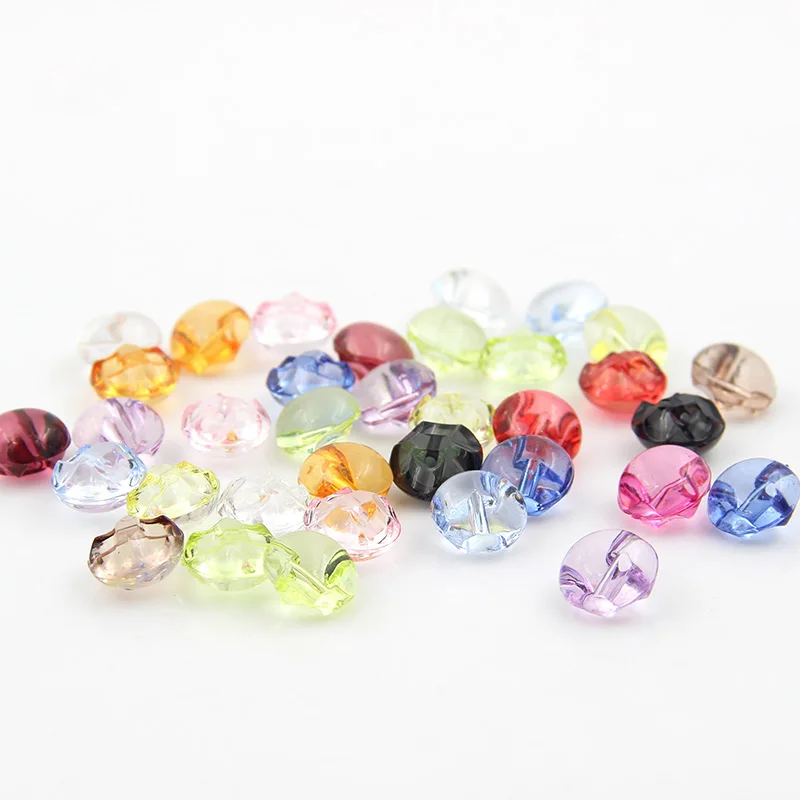 

2018New Arrival Mixed Colors Colorful Buttons Acrylic Crystal Buttons Charm Sweater Doll Sewing For Toys DIY Hand Clothing Shirt