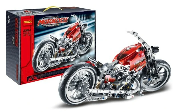 

3354 Technical Motorcycle Exploiture Model Vehicle Set Building Block 7115 3353 3373 Compatible with 8051 Toys