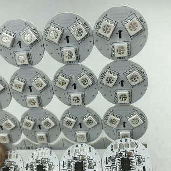 

22mm diameter GS8206 PCBA with 3pcs 5050 SMD RGB LED,0.72W;DC12V input