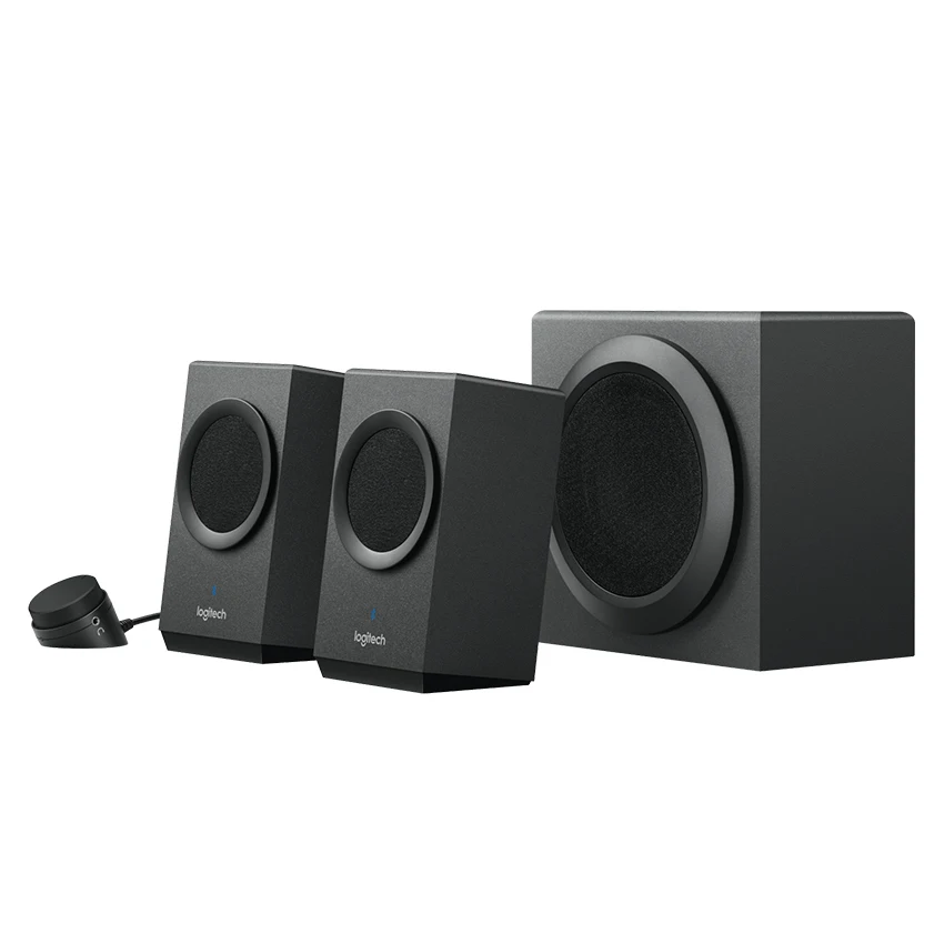 

Logitech Z337 Speaker for Laptop PC Computer, 2.1 channels, 40 W, Universal, Black, Rotary, 3.5 mm jack,RCA