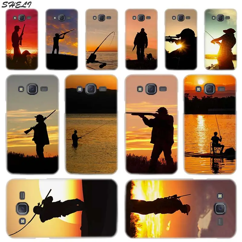 

Sheli Hunting Fishing Transparent Hard Phone Case for Samsung J1 J2 J3 J4 J5 J6 J7 J8 2015 2016 2017 2018 J7 Prime J2 Ac Plus