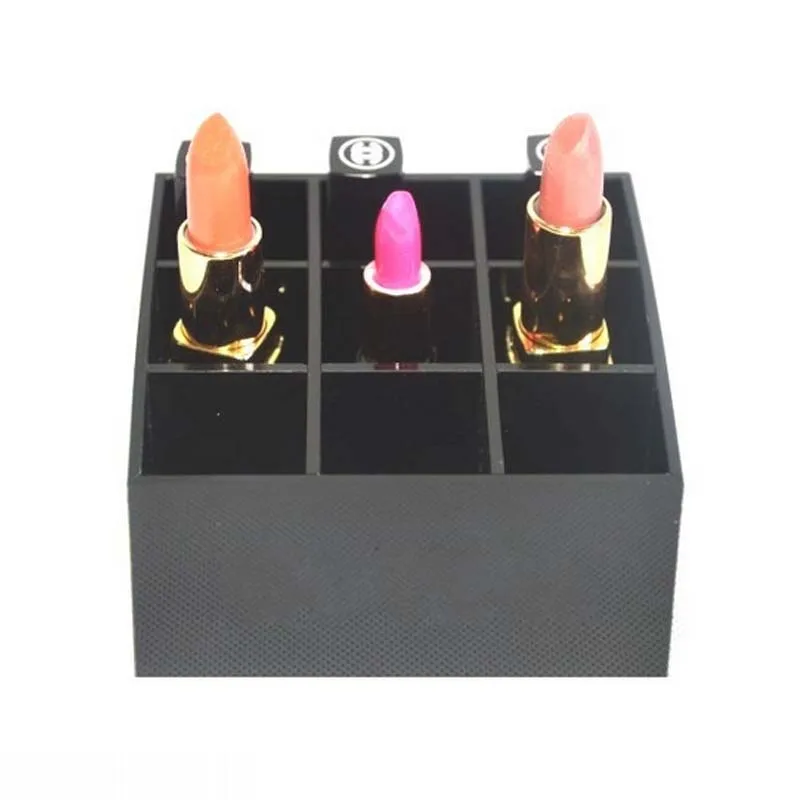

Black Acrylic 9 Grids Lipstick desktop Storage Case Nail Polish Display Holder Box To report
