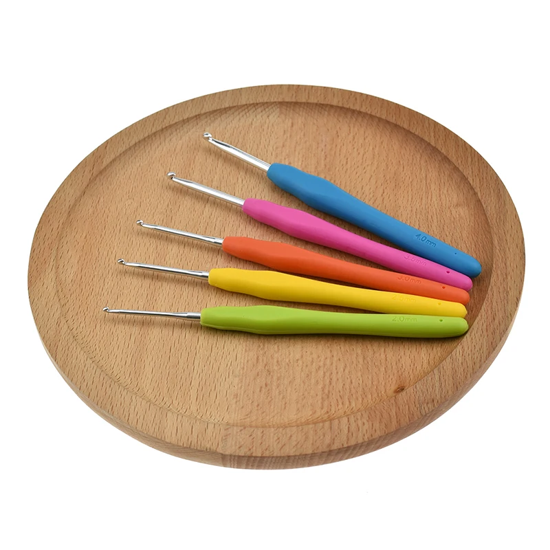 Looen 12 pcs Mix Sizes Crochet Hooks Set Ergonomic Handles With 10 pcs Knitting Clips Yarn Needles Crochet Hook Set For Women  (6)