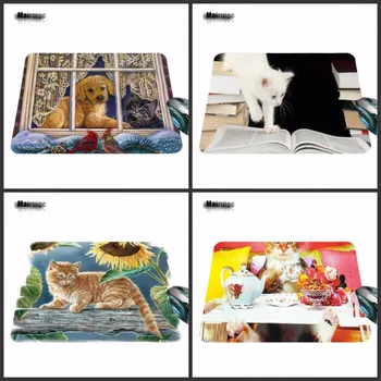 

Mairuige Hot 2018 Cats Mouse Pad Fashion Computer Notebook Gaming Mice Mat 18*22cm and 25*29cm No Lock Mouse Pads