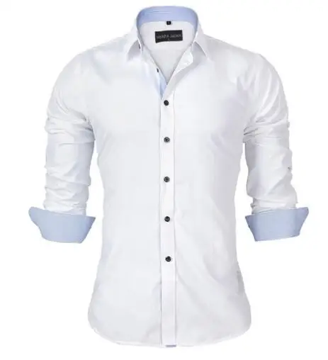 VISADA JAUNA,, мужская рубашка, Мужская одежда, подходит для хлопка, одноцветная Модная рубашка с длинным рукавом, для мужчин, США, 2XL, Camisa Masculin, N5021