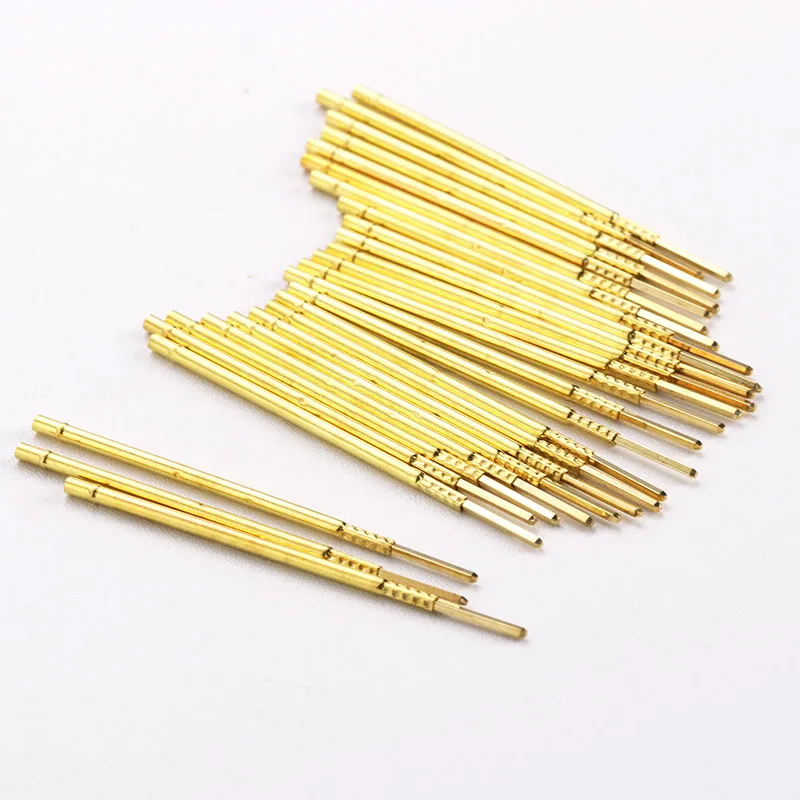 DIY Household Circuit Probe Needle RL75-2W 100 Pcs / Package Spring Thimble Needle Sleeve Length 38.2mm Gold Probe ETUUD