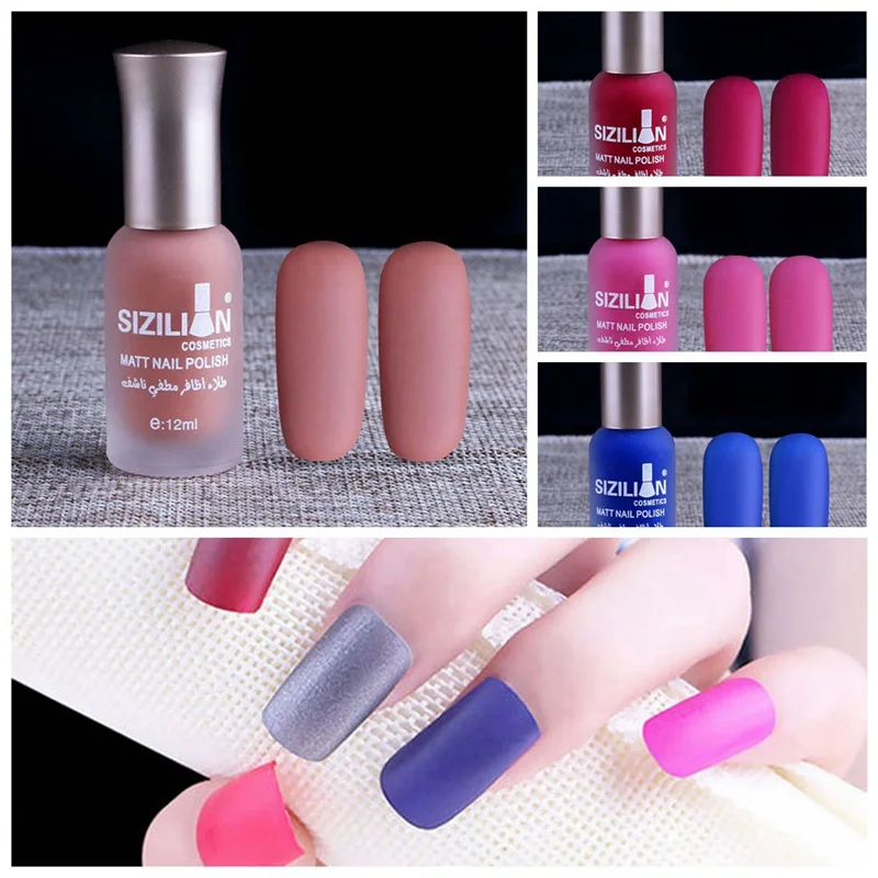 

20 Colors Fashion Satin Frosted Bottle Long Lasting Nail Art Varnish Nail Enamel Manicure Design Quick Dry Matte Nail Polish