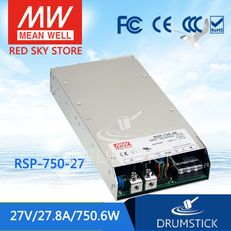

MEAN WELL RSP-750-27 27V 27.8A meanwell RSP-750 27V 750.6W Single Output Power Supply