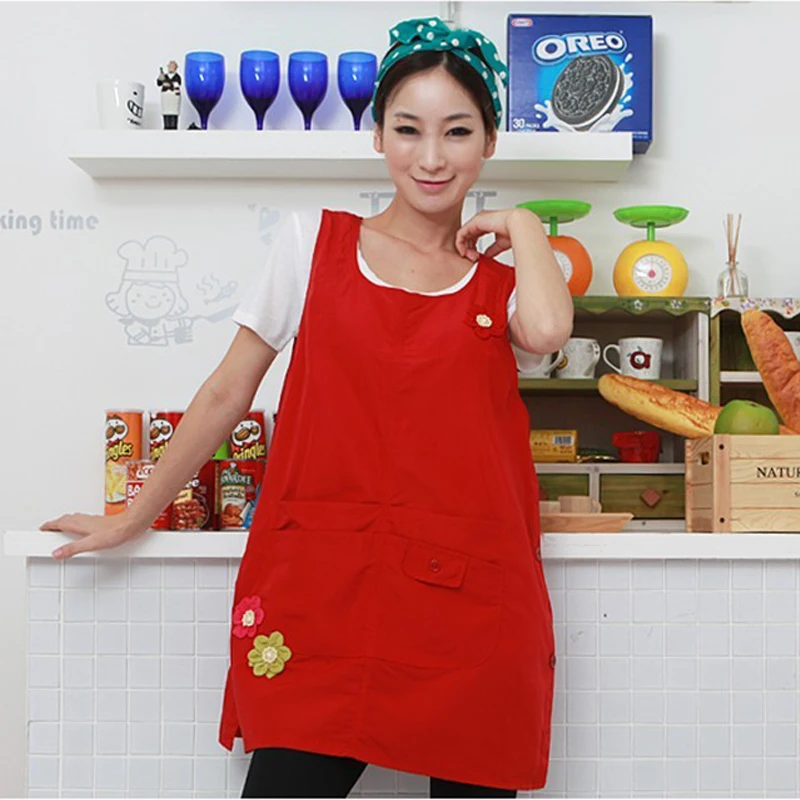 Hot Sleeveless High Qaulity Kindergarten Clothes Kitchen Apron For Woman Cooking Coffee Tea Nail Shop Work Wear print logo