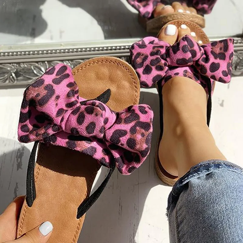 Лето г. Новые леопардовые женские сандалии-шлепанцы повседневная обувь на платформе с открытым носком женские пляжные вьетнамки - Цвет: Pink B