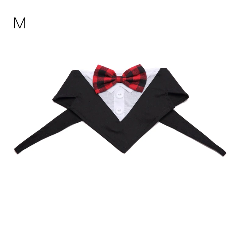 Black M Baycheer, полиэстеровый костюм для животных, галстук-бабочка для собак, полотенце, слюнявчик, для собак, для принца, для свадьбы, галстук-бабочка, платье - Цвет: Black M