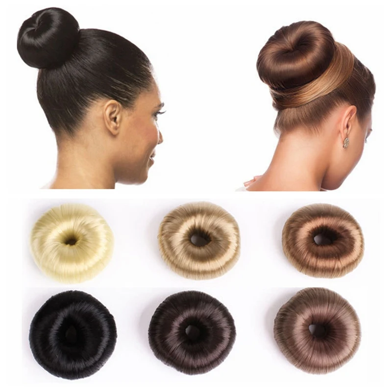 Stylish Wig Hair Band Blond Doughnut Hair Bun Maker Hair Bands