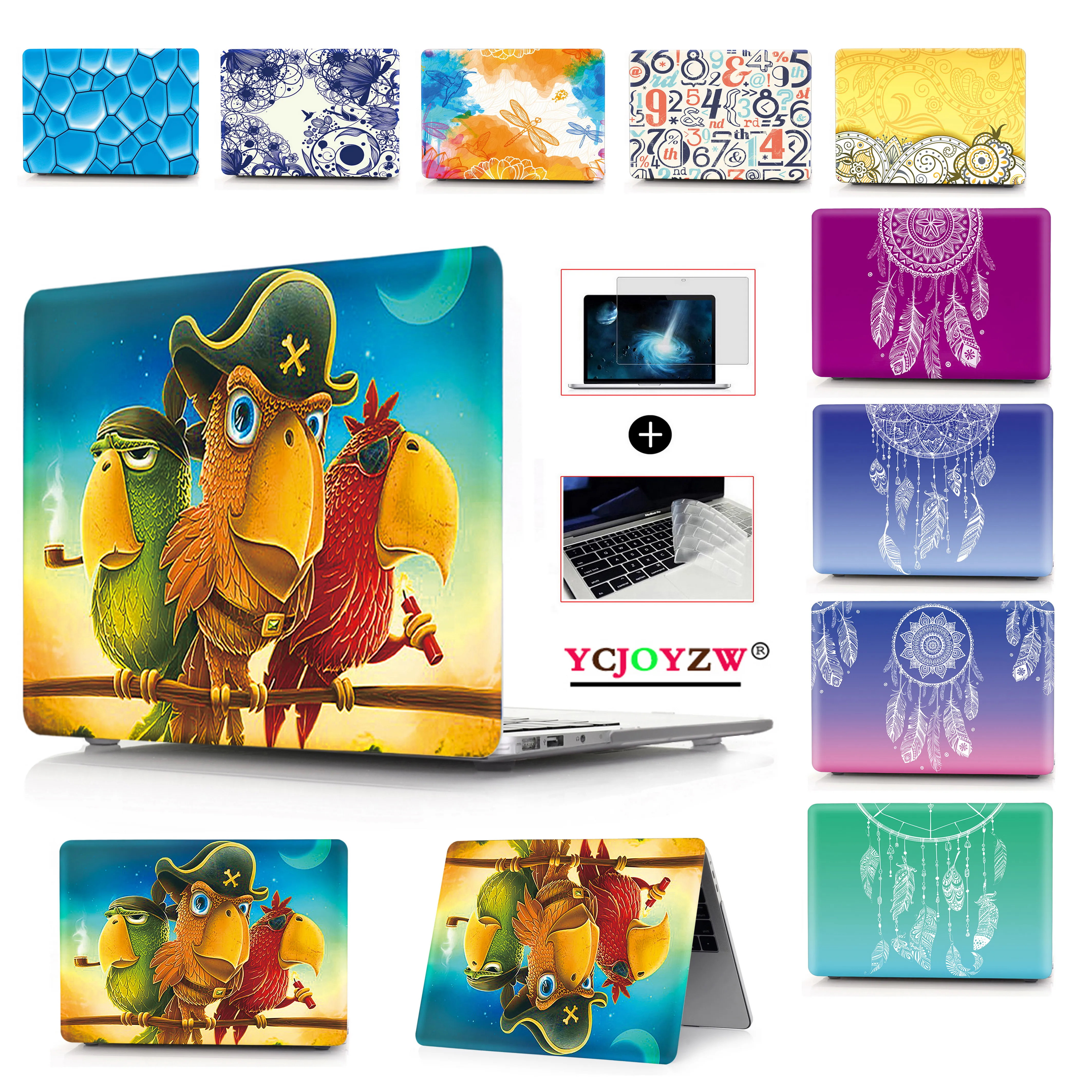 Несколько фотографий чехол для ноутбука Apple Macbook Air Pro retina 11 12 13 15, чехол для MAC New Air 13 Pro 13 15 дюймов Touch Bar ID