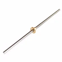3D Printer 3pcs THSL-300-8D Lead Screw Dia 8MM Thread 8mm Length 300mm trapezoidal spindle screw with 3PCS copper nut