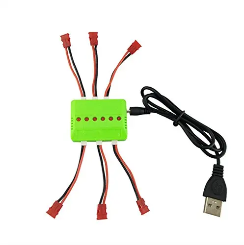 

3.7V Lipo Battery 6 In 1 USB Balance Charger Convert Cables for Syma X5C X5SW X5HW X5HC X5UW Hubsan H107D H107 X4 RC Quadcopter