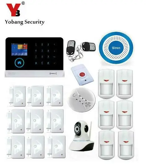 Yobang Security RFID card Arm Disarm 3G/WIFI alarm Camera Surveillance Wireless Smart Home Security GPRS Alarm System DIY kit Yobang Security RFID card Arm Disarm 3G/WIFI alarm Camera Surveillance Wireless Smart Home Security GPRS Alarm System DIY kit
