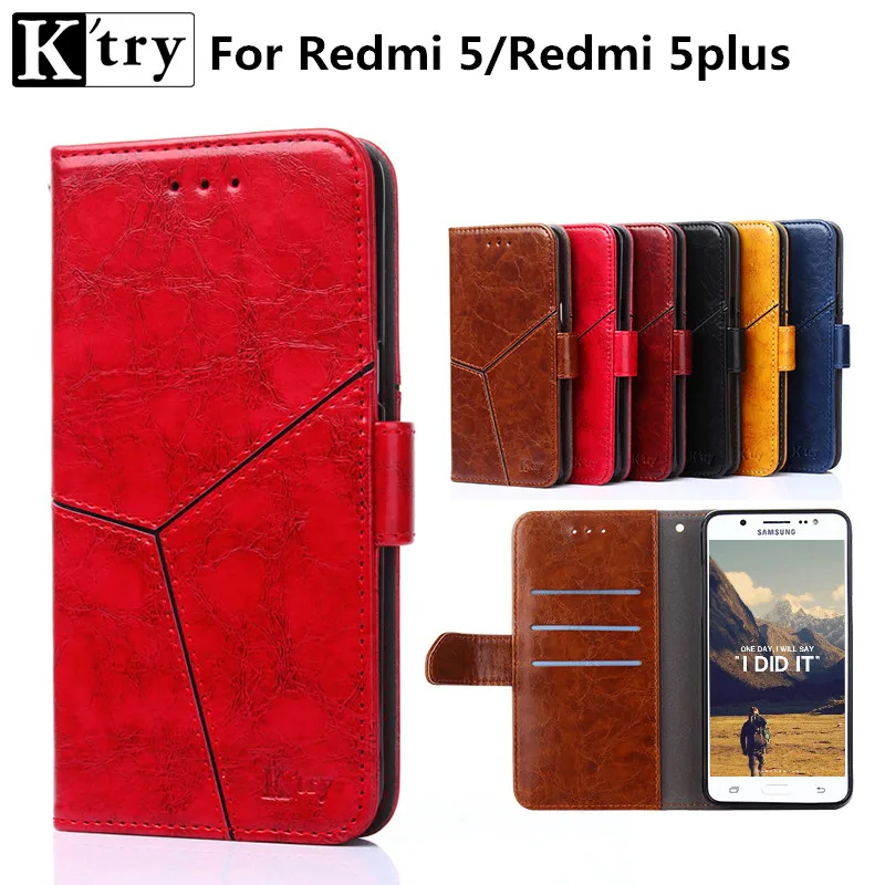 Чехол K'TRY для Xiaomi Redmi 5 Роскошный кожаный флип-чехол Карманный Кошелек карт