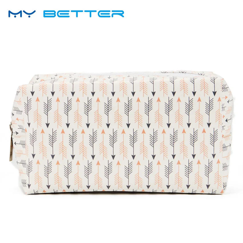 

Cute Cactus Lady Zipper Cosmetic Bag PU Leather Travel Toiletry Storage Bag Pouch Women Trip Makeup Bag Neceser