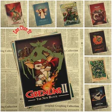 Gremlins Фэнтези фильм ужасов крафт бумага Плакат кафе высокое качество печати рисунок ядро декоративная живопись