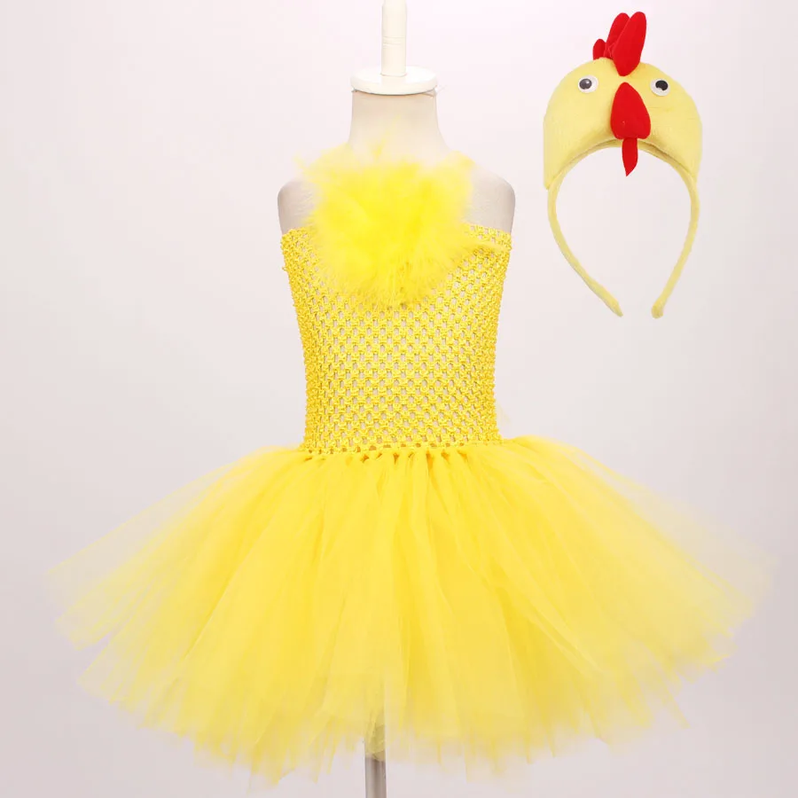 1Set Children Tutu Dress Baby Girls Birthday Party Dress Kids Halloween Chicken Costume Outfit Girls Animal Fancy Dress Up (11)