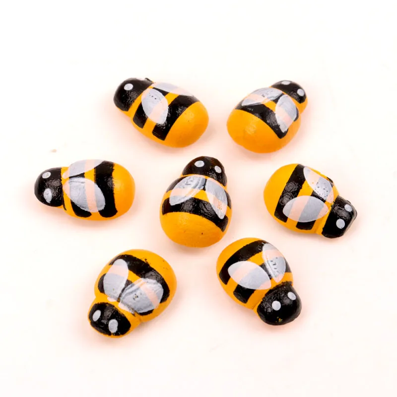 Mixed Bee Self-Adhesive Crafts Flatback Cabochon Decoration For Scrapbooking Cute DIY Accessories 13mm 50pcs