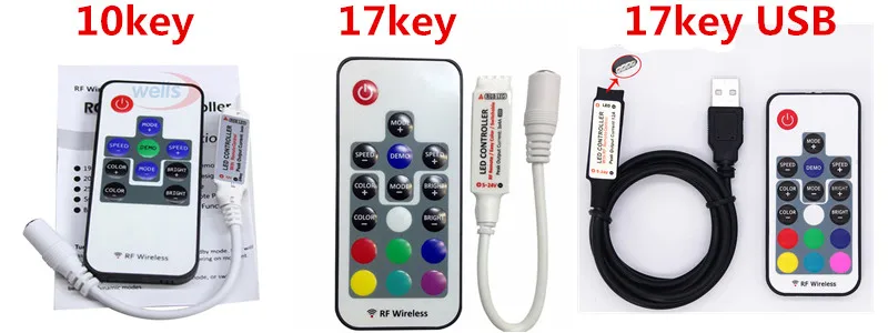 Мини 3key 10key 17key 24key 44key RGB контроллер для 5050 3528 2835 Светодиодные ленты светильник ленты лампы 12V 24V