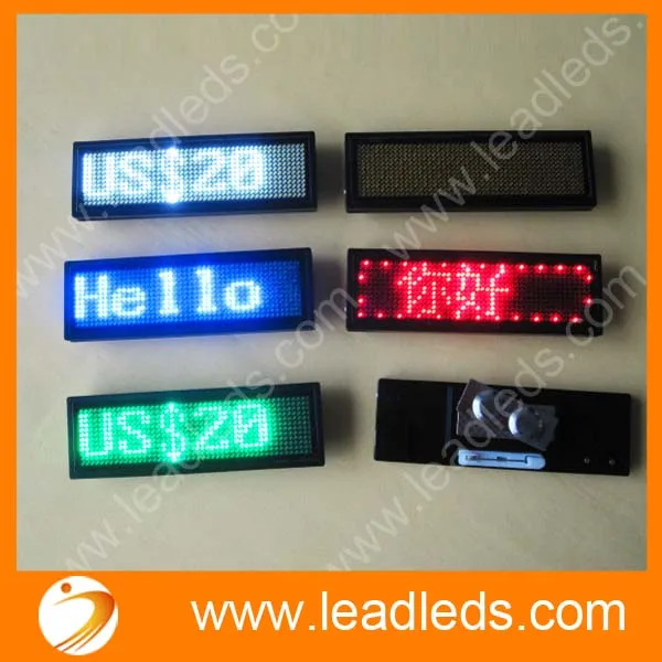 5sets/lot Wholesale mini sign board led name badge display scrolling