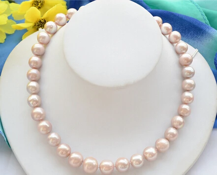 

Free shipping >>@ 11-12mm ROUND LAVENDER Edison Freshwater cultured PEARL NECKLACE 17INCH